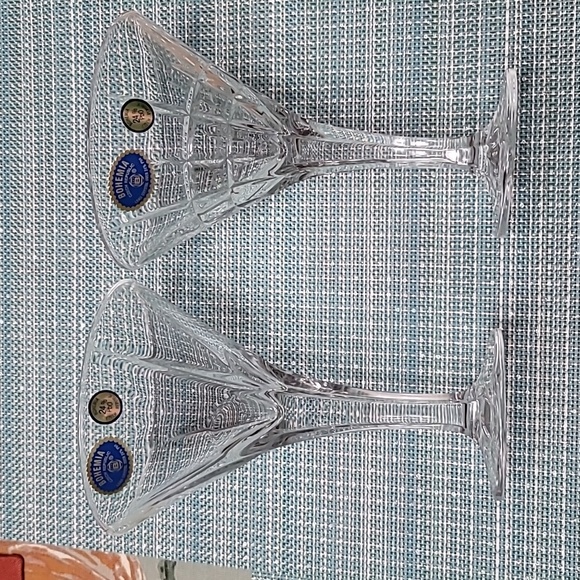COPY - Bohemia lead crystal martini glass set of 2. NWT - Picture 4 of 8